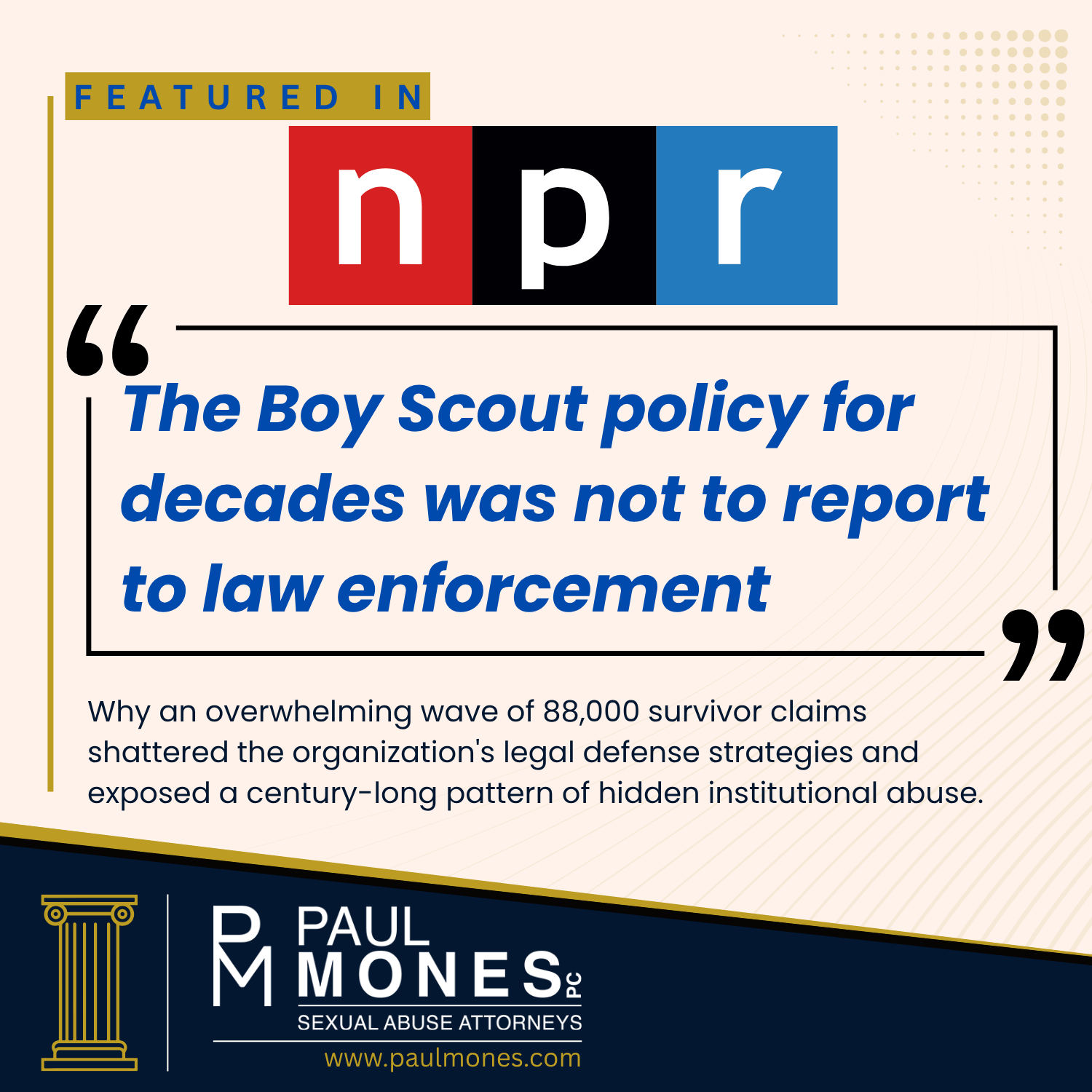 Boy Scouts Chapter 11 bankruptcy filing victims