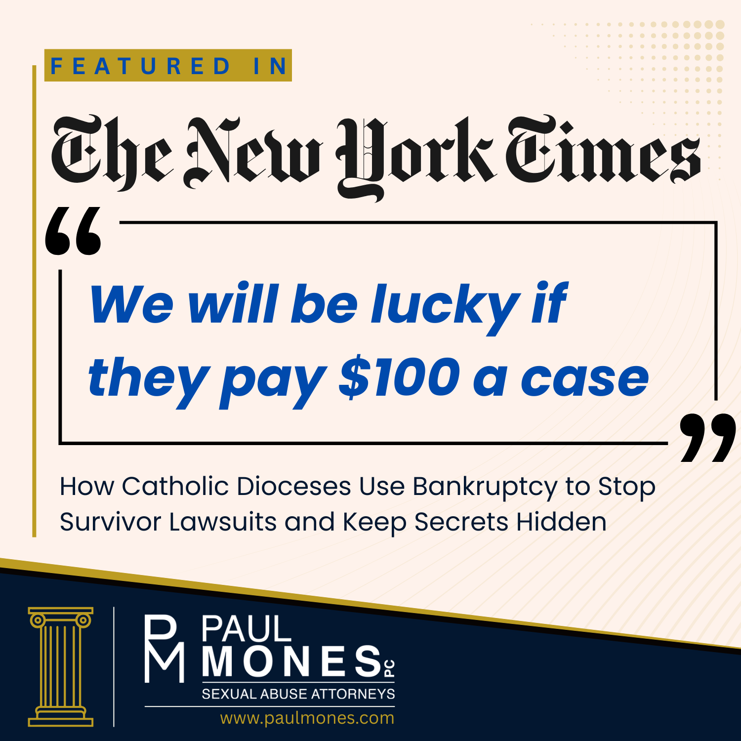 clergy sex abuse bankruptcy