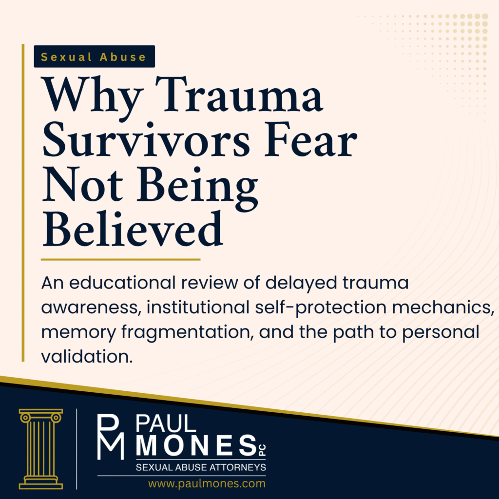 childhood abuse fear of not being believed