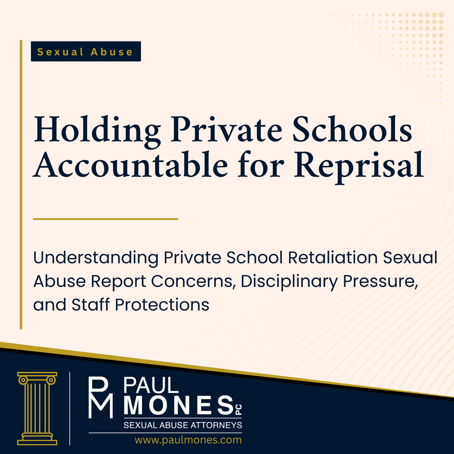 private school retaliation sexual abuse report